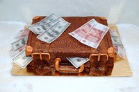 Торт "Чемодан с деньгами"-1